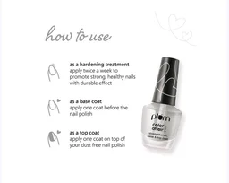 Plum Color Affair 3-In-1 Strengthener, Base & Top Coat -Nail Paint (Clear) - 11 ml