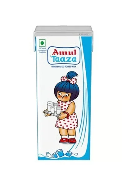 Amul Taaza Toned Milk - 200 mL, 200 mL