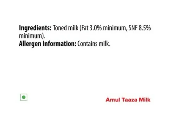 Amul Taaza Toned Milk - 200 mL, 200 mL