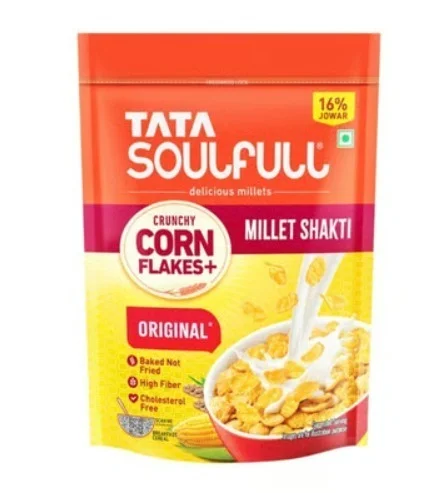 Tata Soulfull Corn Flakes Original (Crunchy Corn and Millets) - 30 g, 475 g