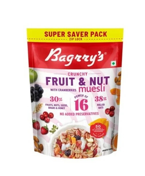 Bagrry's Crunchy Muesli 30% Fruit & Nut with Cranberries - 750 g