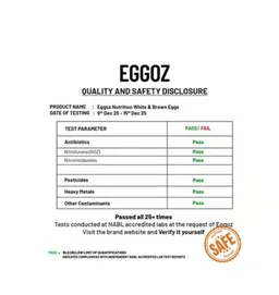 Eggoz Every Day White Protein Rich Eggs - 30 pieces - 1 Egg, 30 pieces