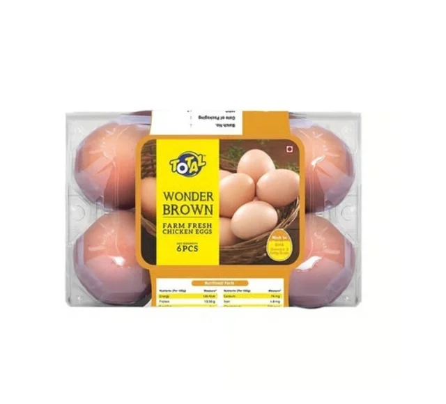 Total Wonder Brown Eggs - Medium:50-55 g, 6 pieces