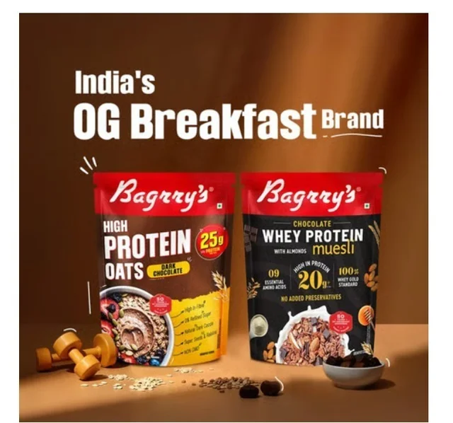 Bagrry's Dark Chocolate High Protein Oats with Raisins & Seeds - 750 g, 750 g