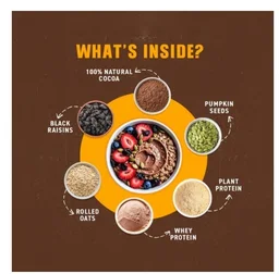 Bagrry's Dark Chocolate High Protein Oats with Raisins & Seeds - 750 g, 750 g