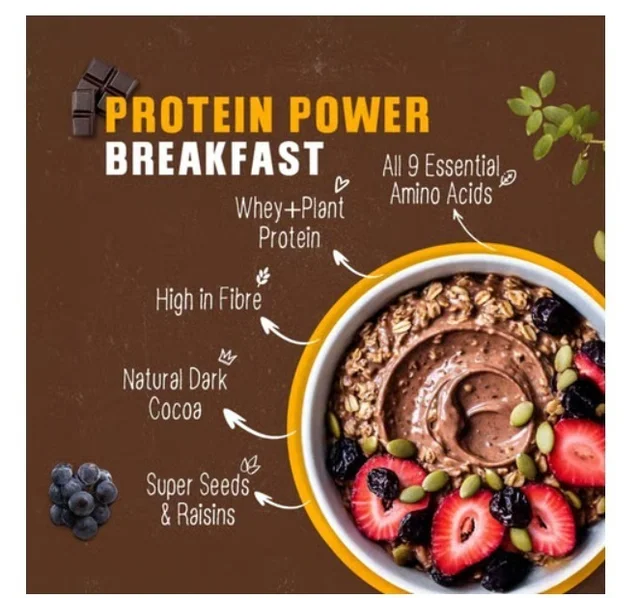 Bagrry's Dark Chocolate High Protein Oats with Raisins & Seeds - 750 g, 750 g