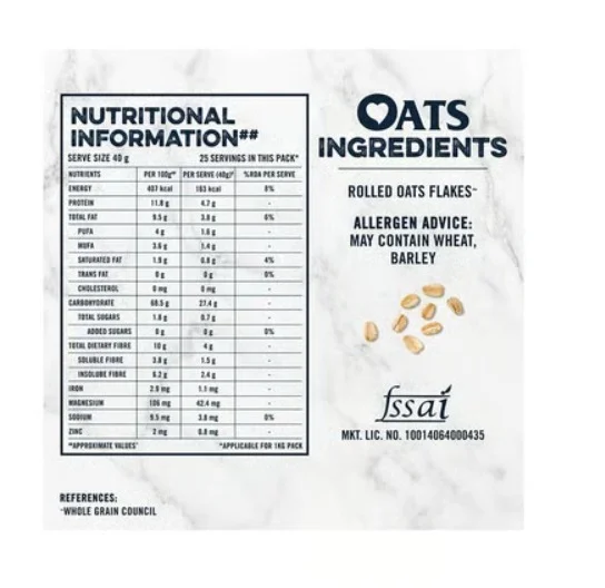 Quaker Rolled Instant Oats - 40 g, 400 g