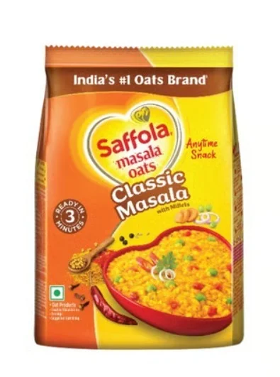 Saffola Classic Masala Instant Oats - 50, 38 g, 250 g