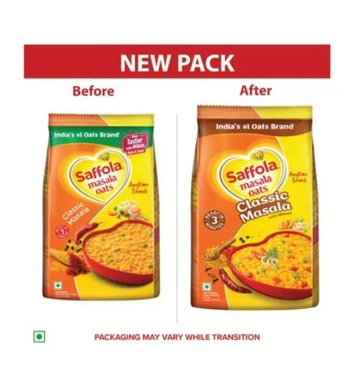 Saffola Classic Masala Instant Oats - 50, 38 g, 250 g