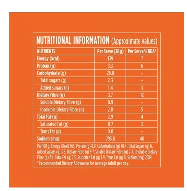 Saffola Classic Masala Instant Oats - 50, 38 g, 250 g