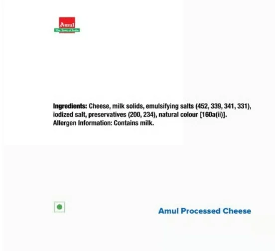 Amul A+ Cheese Slices - 20 g, 200 g
