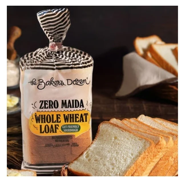 The Baker's Dozen Zero Maida Whole Wheat Sourdough Brown Bread - 33 g, 400 g
