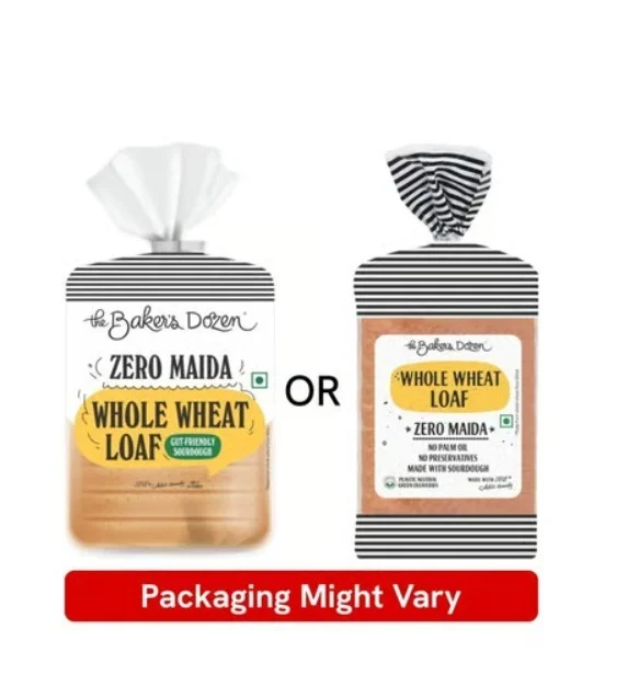 The Baker's Dozen Zero Maida Whole Wheat Sourdough Brown Bread - 33 g, 400 g