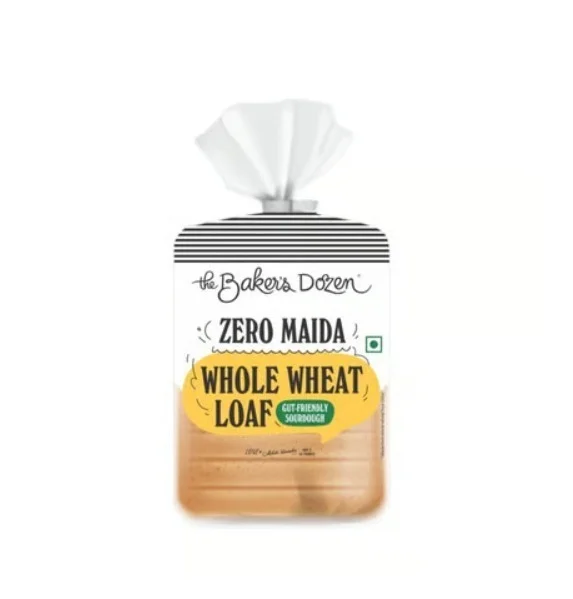 The Baker's Dozen Zero Maida Whole Wheat Sourdough Brown Bread - 33 g, 400 g