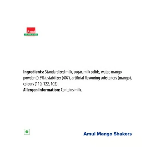 Amul Kool Mango Milkshake - 200 ml