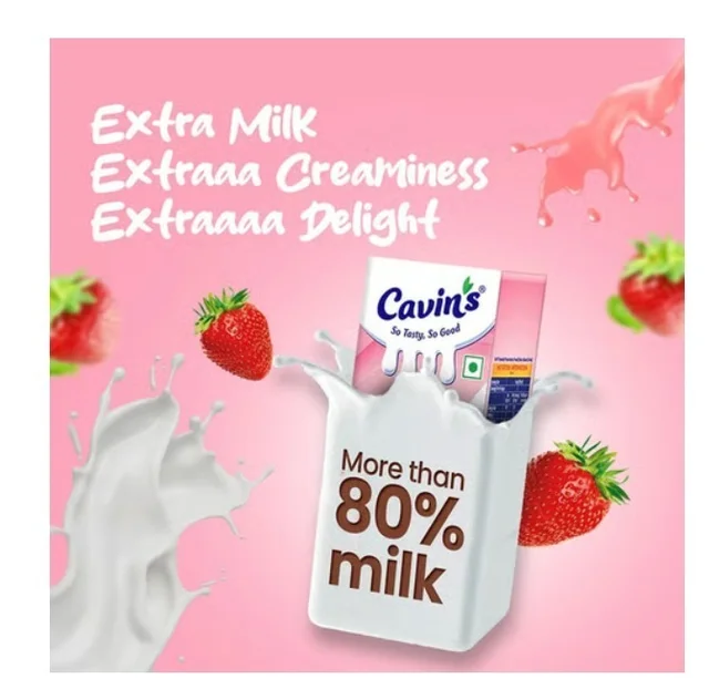 Cavin's Strawberry Milkshake - 180 ml