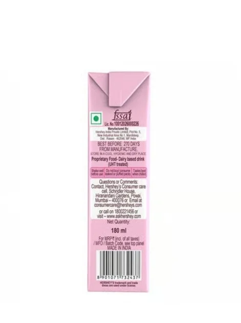 Hershey's Strawberry Flavour Milkshake - 180 ml