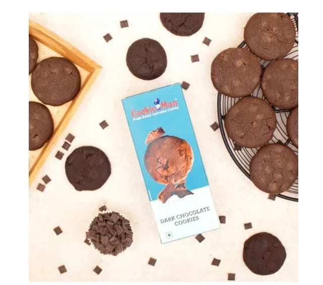 Cookieman Dark Chocolate Chunk Cookies Biscuits - 20 g, 120 g