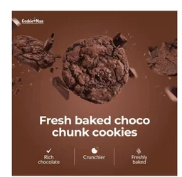 Cookieman Choc Chunk Chocolate Cookies Biscuits - 20 g, 120 g