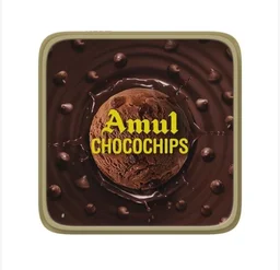 AMUL CHOCO CHIPS ICE CREAM TUB - 100G, 1 ltr
