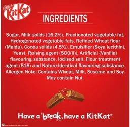 KitKat Nestle kitkat 4 Fingers Choco Coated Wafer Chocolate - 1 g, 38.5 1