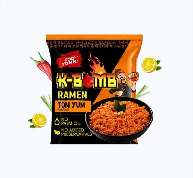 K- BOMB RAMEN Too Yumm K-Bomb Ramen Hot n Spicy Instant Noodles - 79 g, 79 g