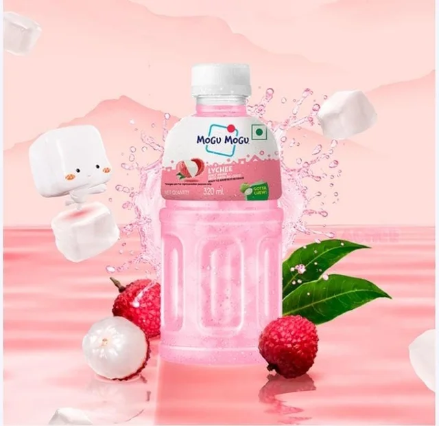 MOGU MOGU Mogu Mogu Lychee Fruit Drink With Nata De Coco - 1 g, 320 ml