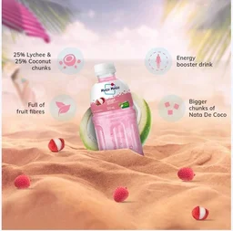 MOGU MOGU Mogu Mogu Lychee Fruit Drink With Nata De Coco - 1 g, 320 ml
