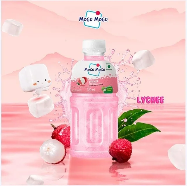 MOGU MOGU Mogu Mogu Lychee Fruit Drink With Nata De Coco - 1 g, 320 ml