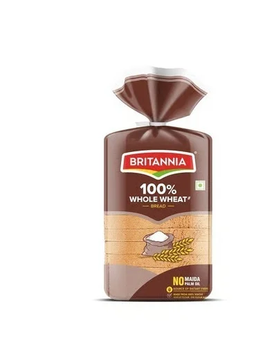 Britannia 100% Whole Wheat Bread (No Maida) - 50 g, 400 g