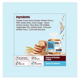 The Health Factory Zero Maida Milk Bread - Serve Size 50 g, 250g