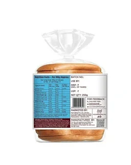 The Health Factory Zero Maida Milk Bread - Serve Size 50 g, 250g