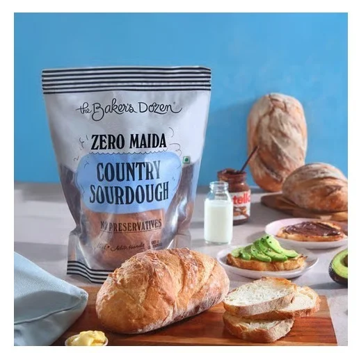 The Baker's Dozen Zero Maida Whole Wheat Country Sourdough Bread - 330 g
