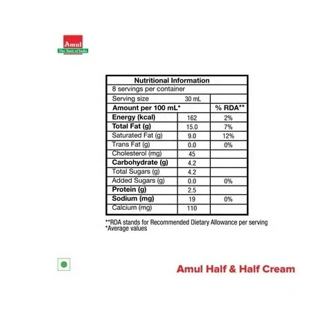 amul Amul Half & Half Fresh Cream - 250 ml