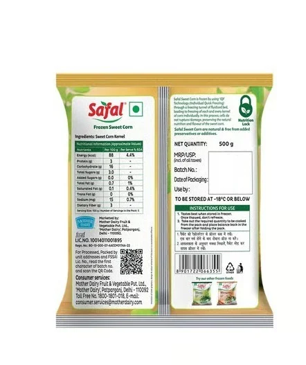 Safal Sweet Corn (Frozen) - 500 g