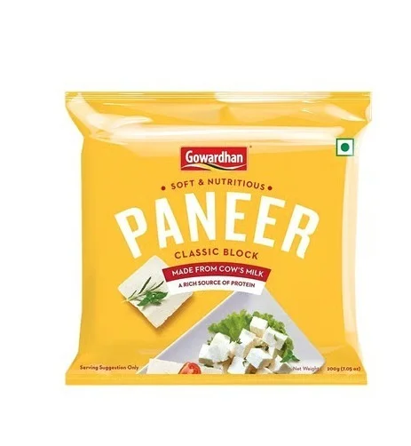 Gowardhan Classic Block Paneer - 25 g, Zero Sugar, 200 g