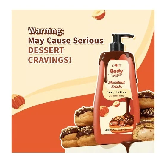 Plum BodyLovin' Hazelnut Eclair Body Lotion - Dehydrated Skin, Dry skin, Dryness, Dull skin, 400 ml