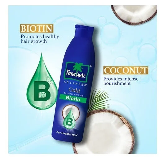 Parachute Advansed Gold Biotin Coconut Hair Oil - All Hair Types, 300 ml