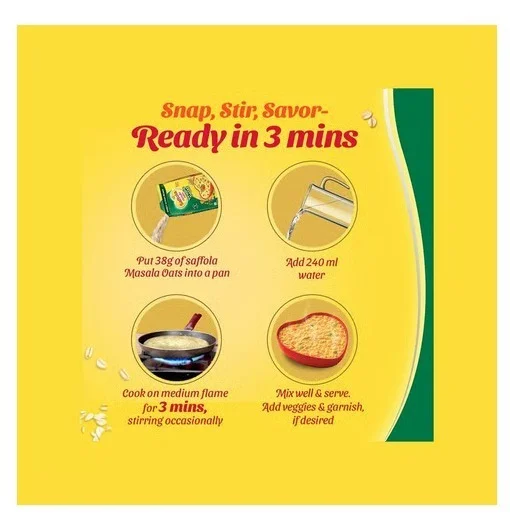 Saffola Masala Veggie Twist Oats - 38 g