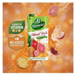 B Natural Mixed Fruit Juice Rich in Vitamic C & E - 1 ltr