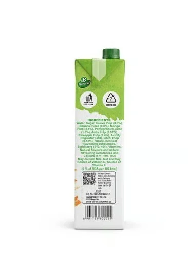 B Natural Mixed Fruit Juice Rich in Vitamic C & E - 1 ltr