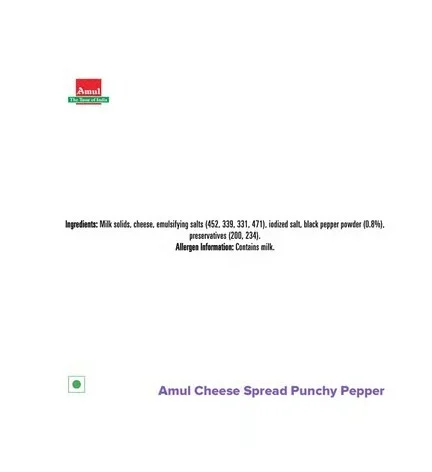 Amul Punchy Pepper Cheese Spread - 200 g