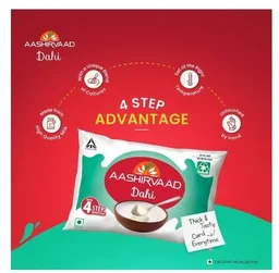 Aashirvaad Svasti Pouch Curd - Zero Sugar, 390 g