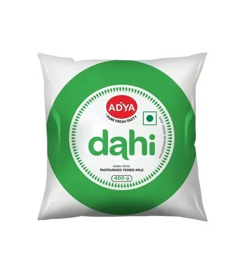Adya Dairy Pouch Curd - Thick & Creamy, 400 g