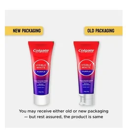 Colgate Visible White Purple Whitening Toothpaste - Unisex, 120 g