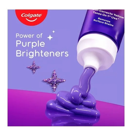 Colgate Visible White Purple Whitening Toothpaste - Unisex, 120 g