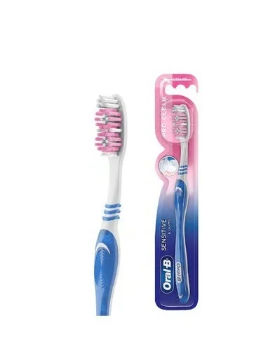 Oral-B Pro Clean Sensitive & Gums Toothbrush (Extra Soft, Colour may Vary) - Extra Soft Bristles, 1 pc