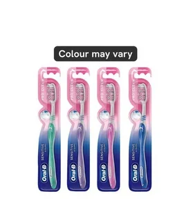 Oral-B Pro Clean Sensitive & Gums Toothbrush (Extra Soft, Colour may Vary) - Extra Soft Bristles, 1 pc