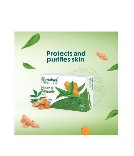 Himalaya Neem & Turmeric Soap - All Skin Types, 125 g