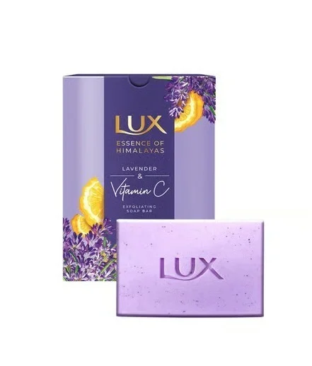 Lux Lavender & Vitamin C Exfoliating Soap - Dead Skin Removal, 5 x 125 g